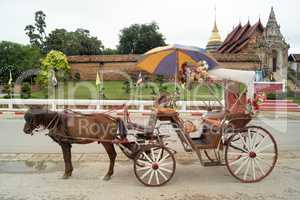 horse carriage - Lampang- Luang Temple
