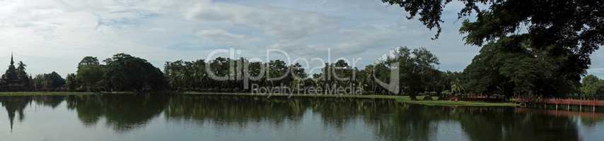 ruins in the historical park in sukhothai