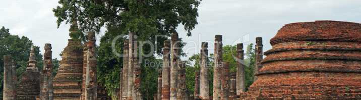 ruins in the historical park in sukhothai