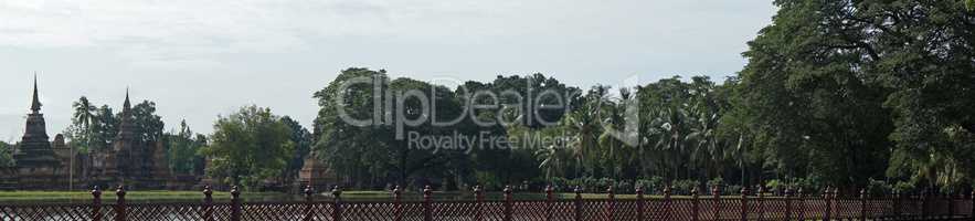 ruins in the historical park in sukhothai