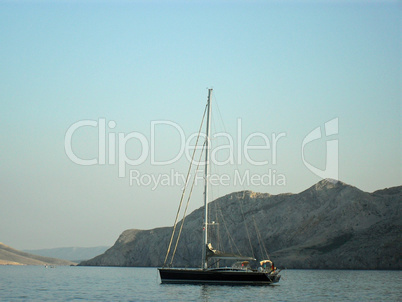 ship in bay of Baska