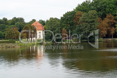 View over the lake at moritzburg in germany