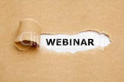 Webinar Ripped Paper Concept