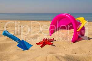 toys on sunny beach