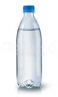 Closed plastic water bottle
