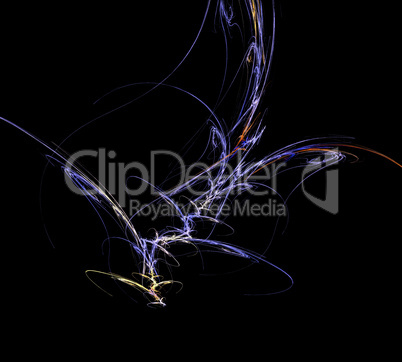 image of one Digital Fractal on Black Color image of one Digital Fractal on Black Color