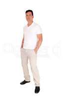 Man standing relaxed in casual clothing