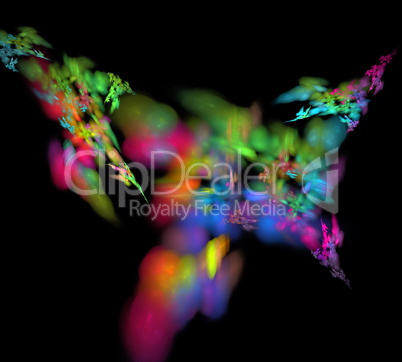 image of one Digital Fractal on Black Color image of one Digital Fractal on Black Color