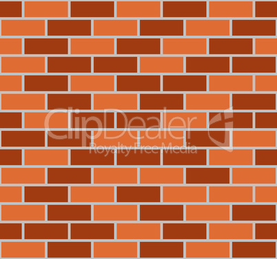 Illustration of brown seamless brick wall