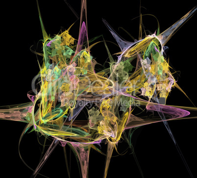 image of one Digital Fractal on Black Color image of one Digital Fractal on Black Color