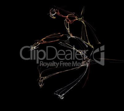 image of one Digital Fractal on Black Color image of one Digital Fractal on Black Color