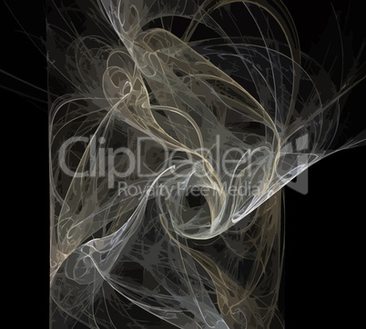 image of one Digital Fractal on Black Color