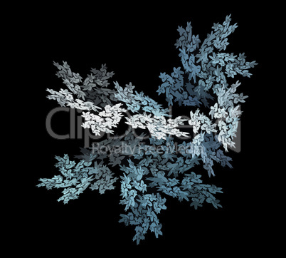 image of one Digital Fractal on Black Color