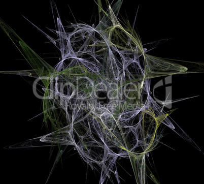 image of one Digital Fractal on Black Color image of one Digital Fractal on Black Color