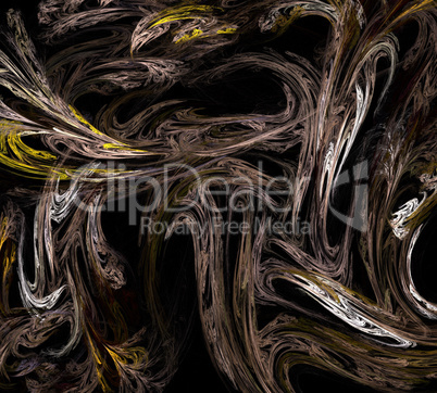 image of one Digital Fractal on Black Color