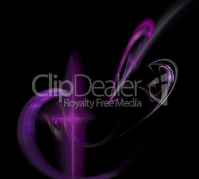 image of one Digital Fractal on Black Color