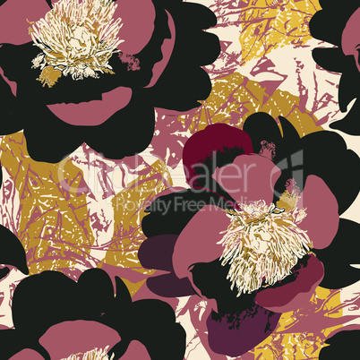 Floral seamless pattern. Flower rose background. Garden blossom