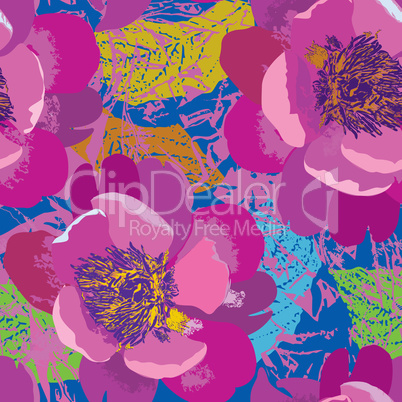 Floral seamless pattern. Flower rose background. Garden blossom