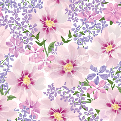 Floral seamless pattern. Flower background. Flourish spring garden