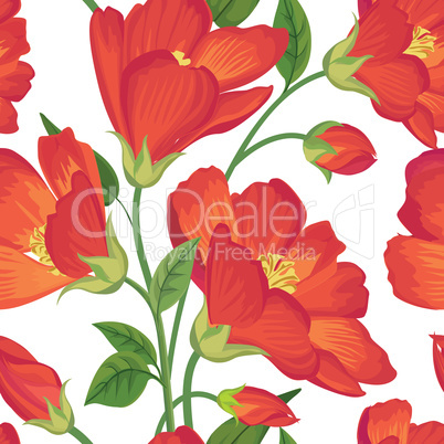 Floral seamless pattern. Flower background. Flourish garden texture