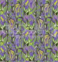 Abstract splash floral seamless pattern. Spotted nature texture