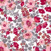 Floral seamless pattern. Flower ornamental background