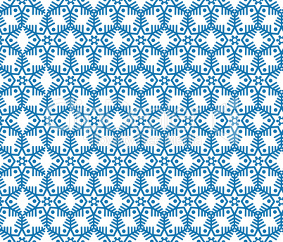 Snowflake tile pattern Winter holiday ornament Geometric texture