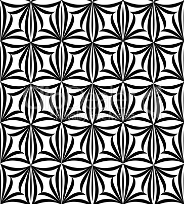 Abstract seamless pattern Floral oriental geometric line ornament