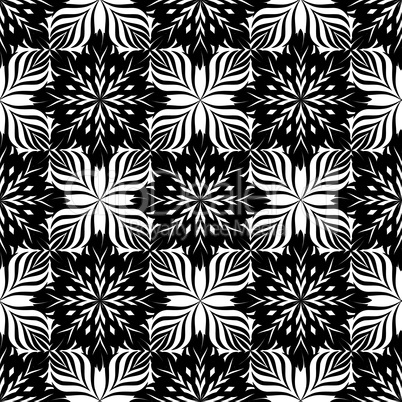 Abstract seamless pattern Floral oriental geometric line ornament