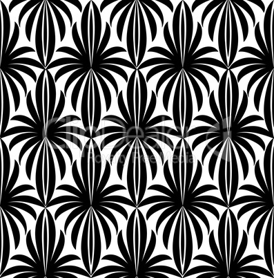 Abstract seamless pattern Floral oriental geometric line ornament