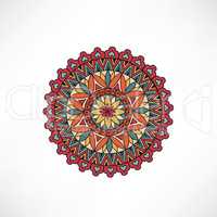 Oriental floral decorative element. Geometric ornament.