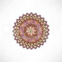 Oriental floral decorative element. Geometric ornament.