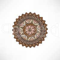 Oriental floral decorative element. Geometric ornament.