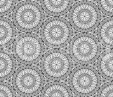 Abstract mosaic tile pattern. Oriental geometric circular ornament