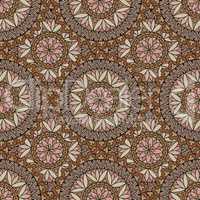 Abstract mosaic tile pattern. Oriental geometric circular ornament