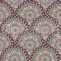 Abstract mosaic tile pattern. Oriental geometric circular ornament