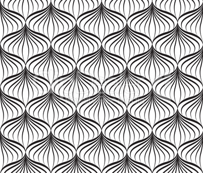 Abstract seamless pattern Floral oriental geometric line ornament