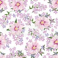 Floral seamless background. Flower spring bouquet background