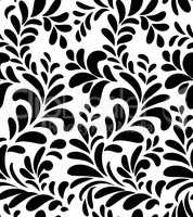 Floral seamless pattern. Ornamental leaves. Abstract background