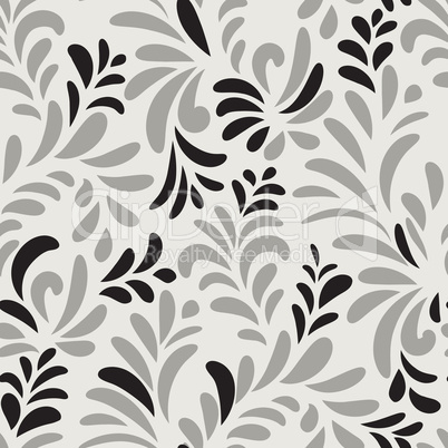 Floral seamless pattern. Ornamental leaves. Abstract background