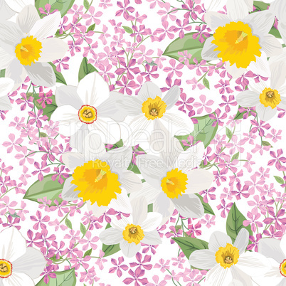 Floral seamless background. Flower spring bouquet background