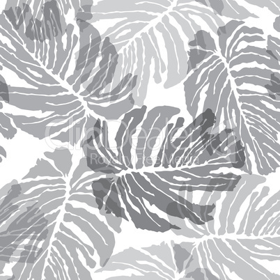 Abstact seamless pattern. Floral jungle palm leaves texture