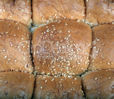 many Bun with sesame