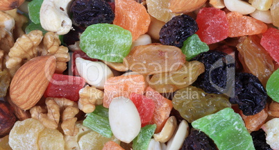 set of dried fruit