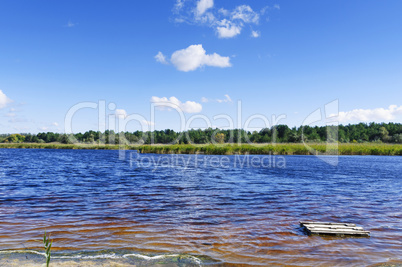 view of the lake with minerals and iodine in the Kherson region,