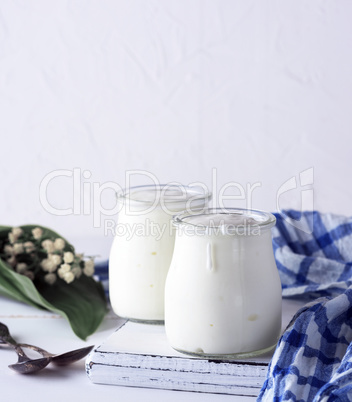 homemade yogurt in a glass jar