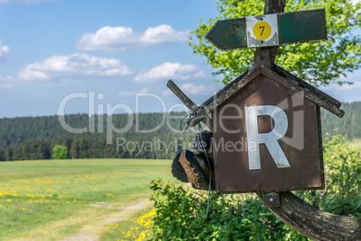 Rennsteig Schild