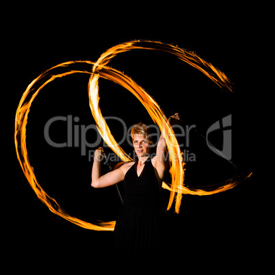 juggling with burning torches