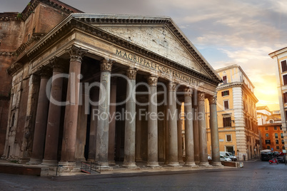 Pantheon at sunset
