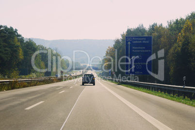 Autobahn in der Pfalz